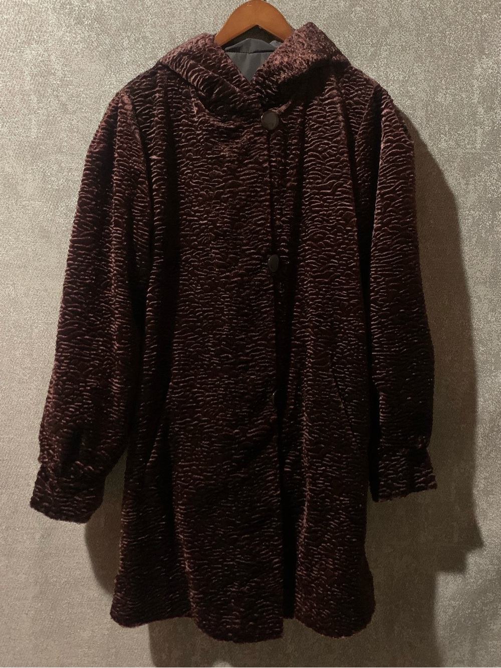 Marvin Richards Faux Lamb Reversible Teddy Coat- Dark Brown